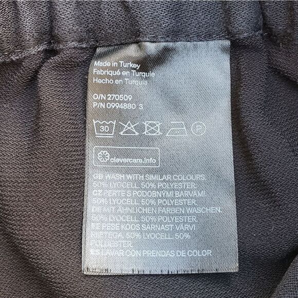 NWOT H&M high waist wide leg cropped black pants - Picture 10 of 11